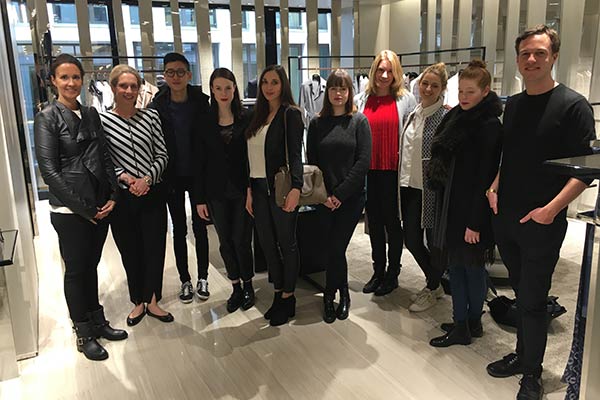 Students presenting a project for their master’s degree in fashion management